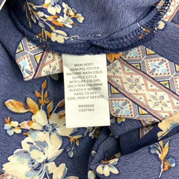 Chelsea28 One-shoulder Maxi Dress Navy Print Size XXS NWOT $99 - Picture 6 of 8